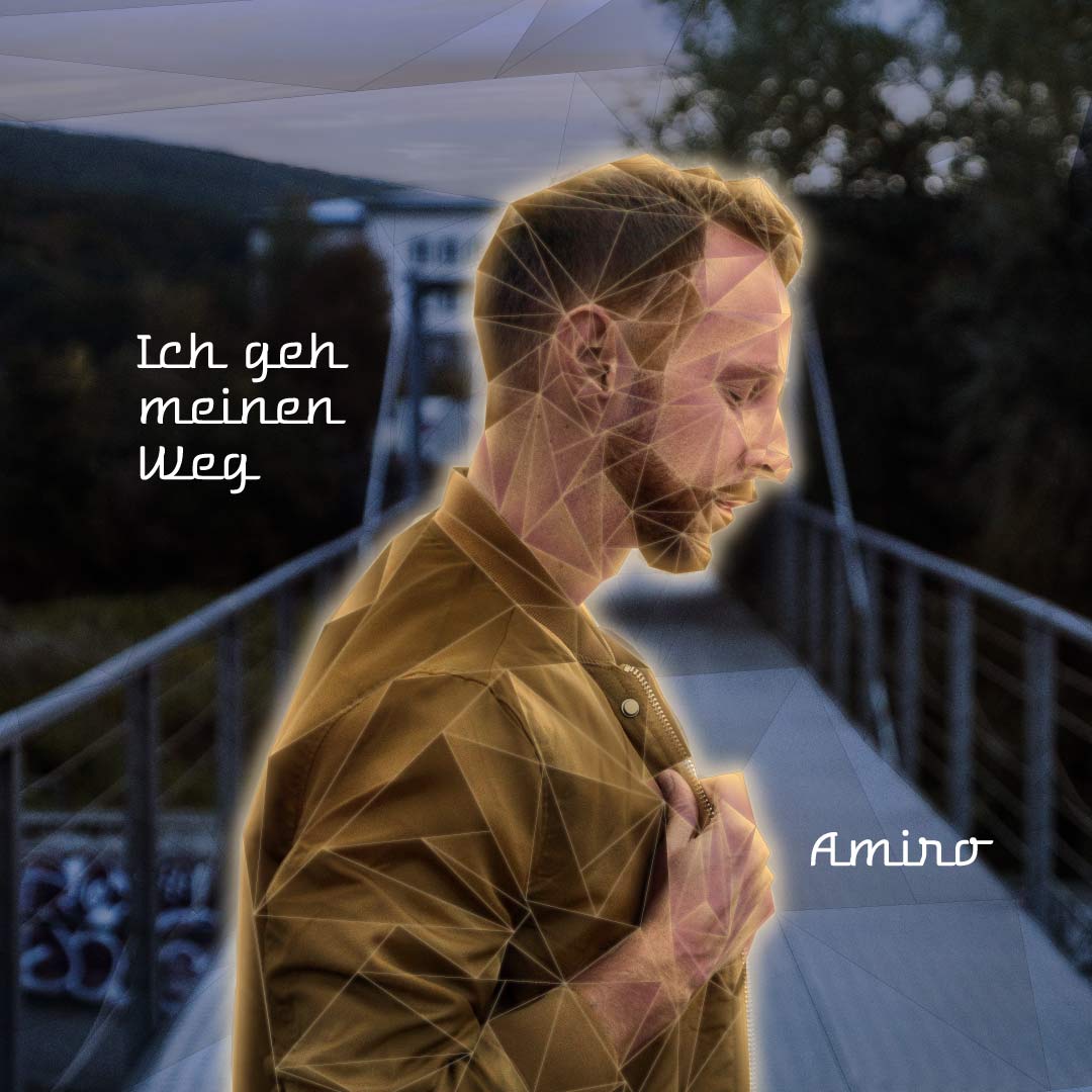 Album Cover: Ich geh meinen Weg, Amiro, Adobe Photoshop & Illustrator