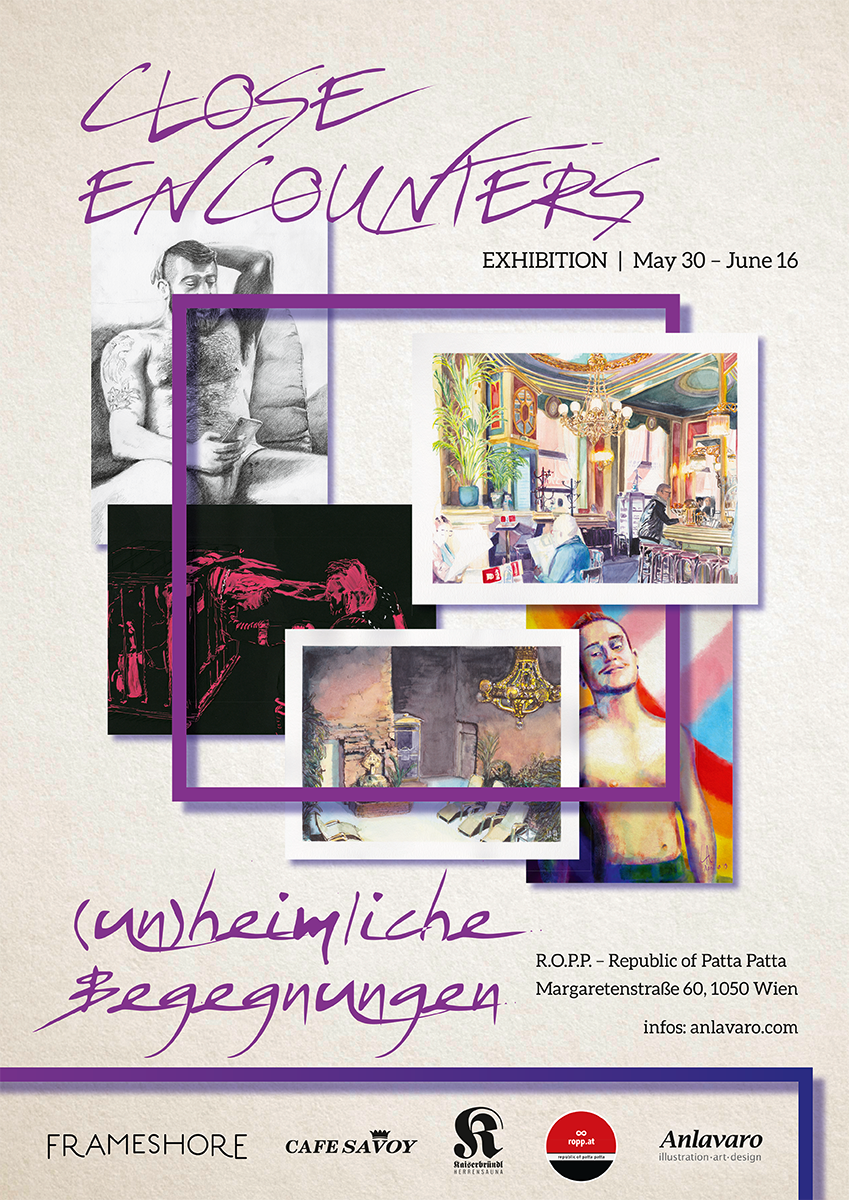 A3-Plakat zur Ausstellung Close Encounters – (un)heimliche Begegnungen A3-Plakat zur Ausstellung