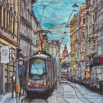 Westbahnstraße, Wien | Aquarell & Fineliner | 29. Juni 2018