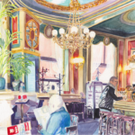 Cafe Savoy, Wien | Aquarell | 27. Februar 2019