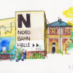 Nordbahnhalle, Wien | Kalligraphiefasermaler, Faber-Castell Pitt Artist Pen Black | 21. Juni 2019