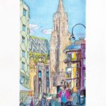 Haashaus und Stephansdom | Aquarell & Platinum Pen | 12. September 2019