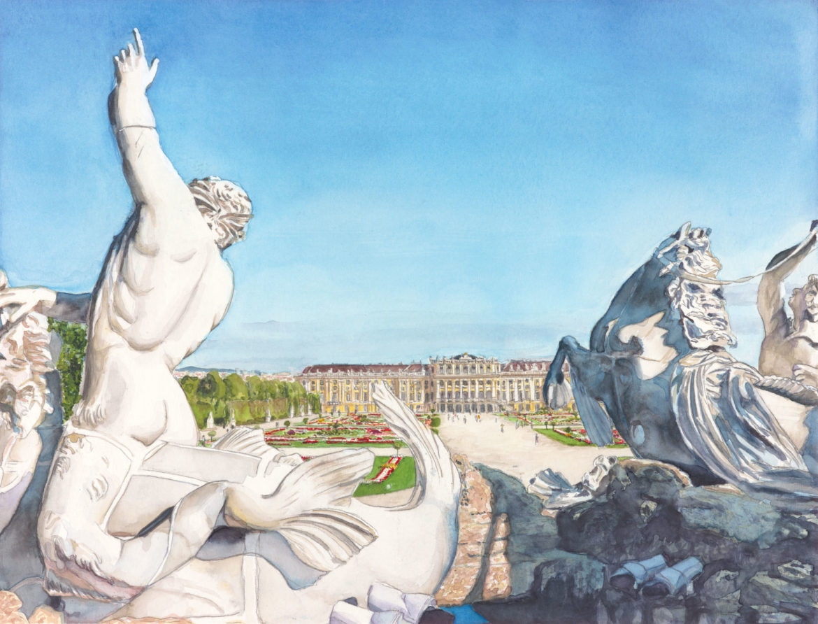 Schönbrunn, Wien – 2021 | Aquarell, 38,5 x 29,5 cm * in Privatbesitz